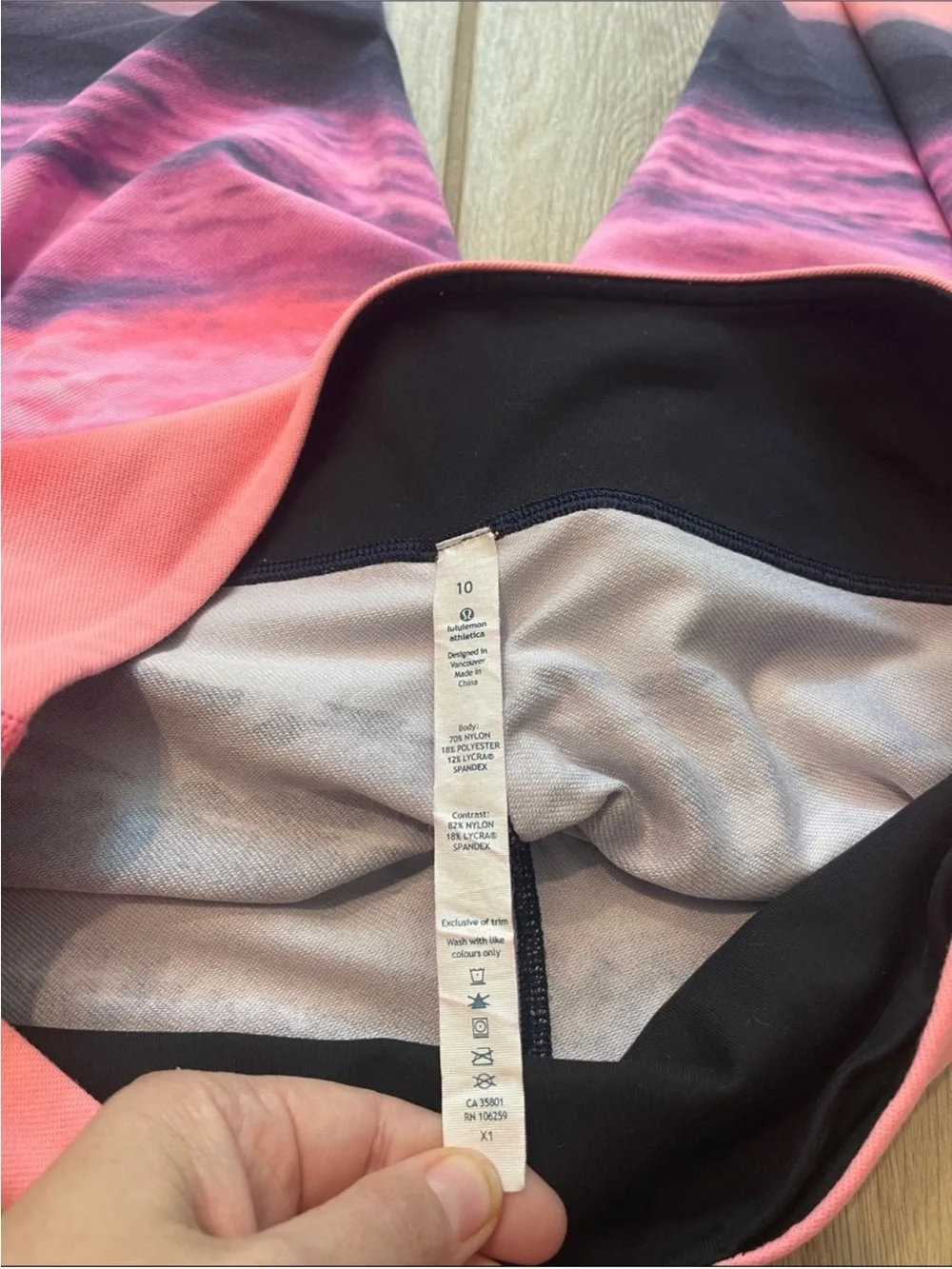 Lululemon Wunder Under Mid Rise BEACHSCAPE Sunset Mirage Tights Sz 10 Rare